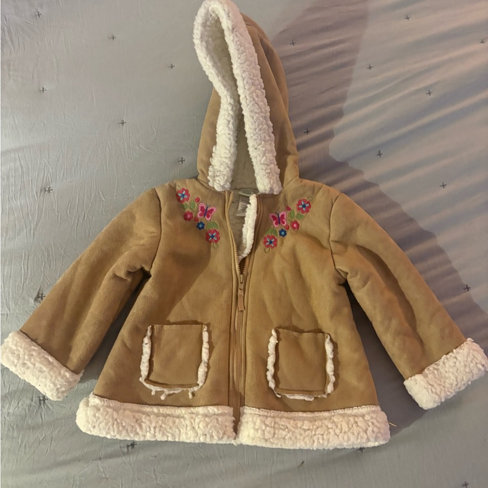 Little Me Tan Leather jacket